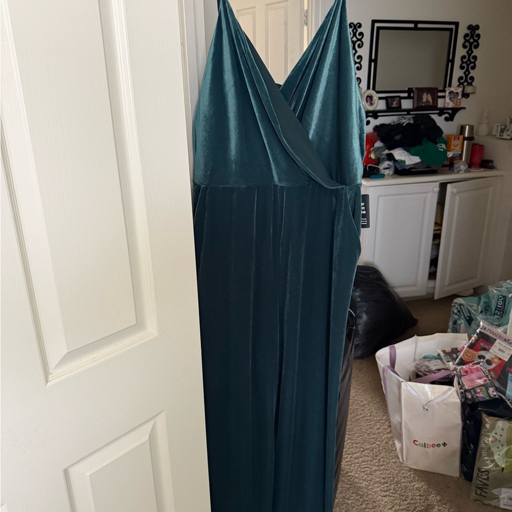 Elegant Teal Evening Jumpsuit